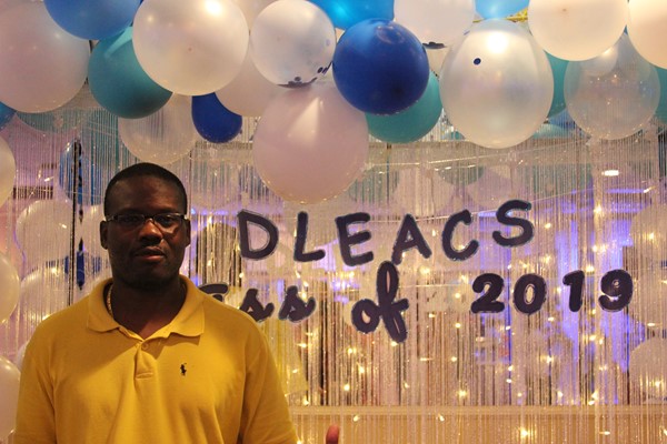 One of DLEACS parents poses for his son's night at the prom.